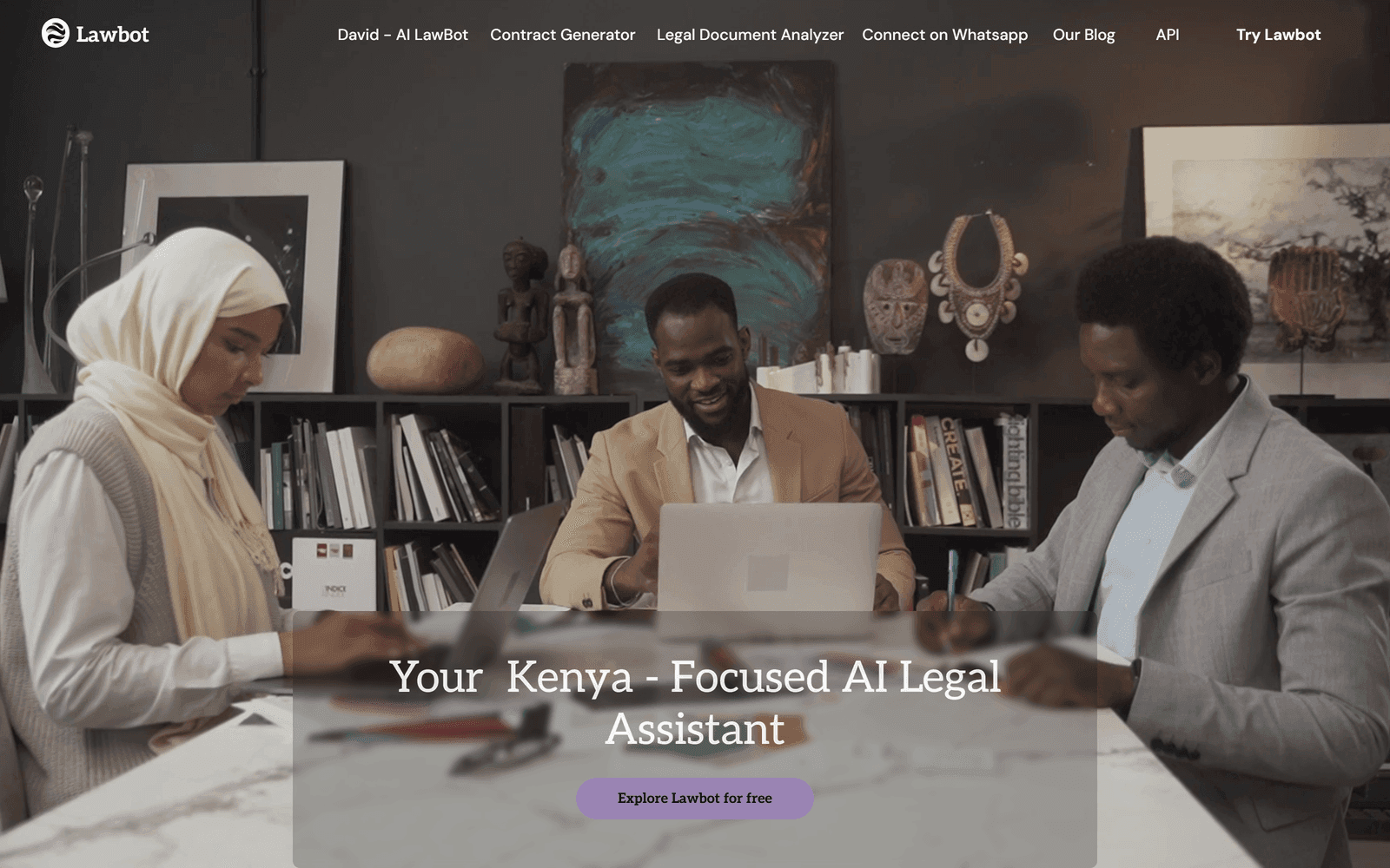 LawBot Africa interface screenshot